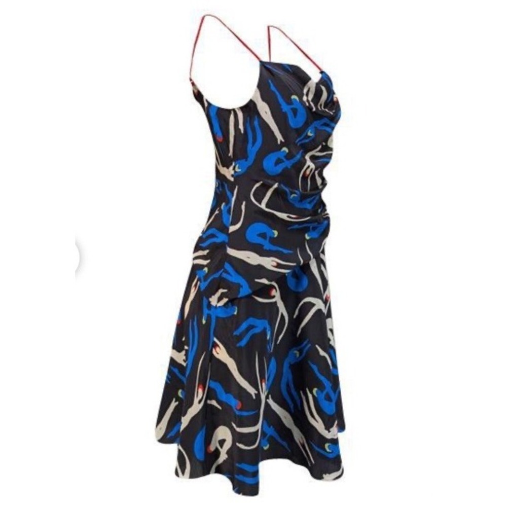 #154 Diane Von Furdtenberg Woman Dress Gwen Short Swimmer Size 6